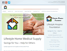 Tablet Screenshot of lifestylehomemedical.com